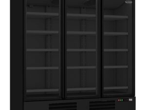 Combisteel - KØLESKAB 3 GLASDØRE SORT JDE-1530R BL